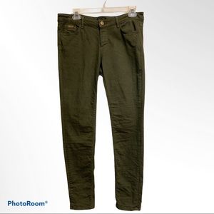 Massimo Dutti Olive Khaki Slim Fit Jeans w stretch